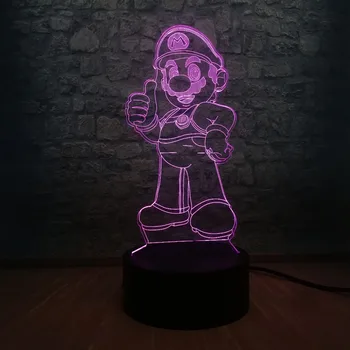 

Cartoon Mario 3D LED Table Night Light USB Charge Touch Remote Lamparas Baby Room Sleep Lamp Decorative Child Birthday Xmas Gift