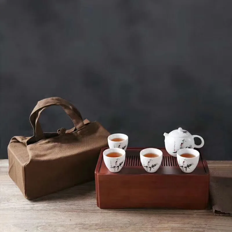  TANGPIN ceramic teapots with 4 cups a tea sets portable travel tea set drinkware