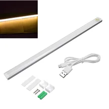 Modern 6W 21 LED USB Powered Touch Sensor Dimmable LED Bar Lamp For Bedroom Bedside Cabinet Wardrobe Light Pure Warm White DC 5V