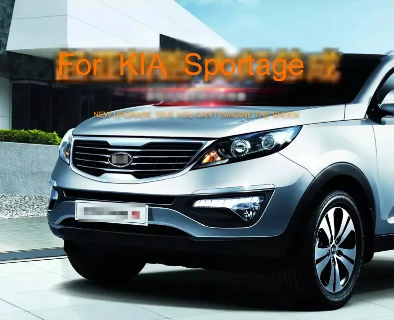 Авто головная лампа для r Kia Sportage R 2011-2014 светодио дный фары Ангельские глазки объектив фары двойной U острые Bi -ксеноновые проектора