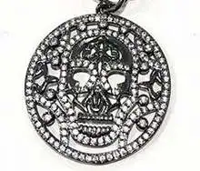 

30pcs 30-40mm Micro Crystal Pave Diamond Pendant Flower Fluorial skull Jewelry Focal gunmetal beads