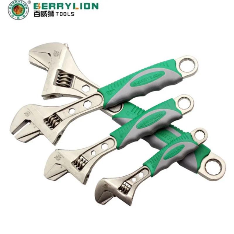 

BERRYLION 6''/8''/10''12'' Wrench Tool Set Adjustable Universal Wrench Spanner With Allen Key Wrench Set Ratchet Hand Tools