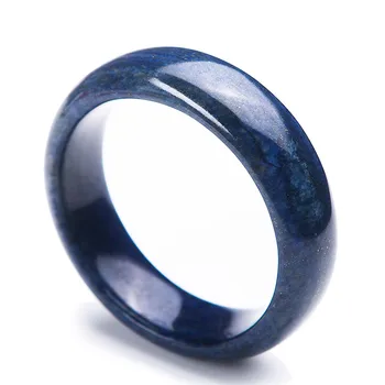 

Unique One Women Lady Natural Blue Gold Lapis Lazuli Gem Stone Round Charm Bracelet Bangles Mother's Gift Inner Diameter 55mm