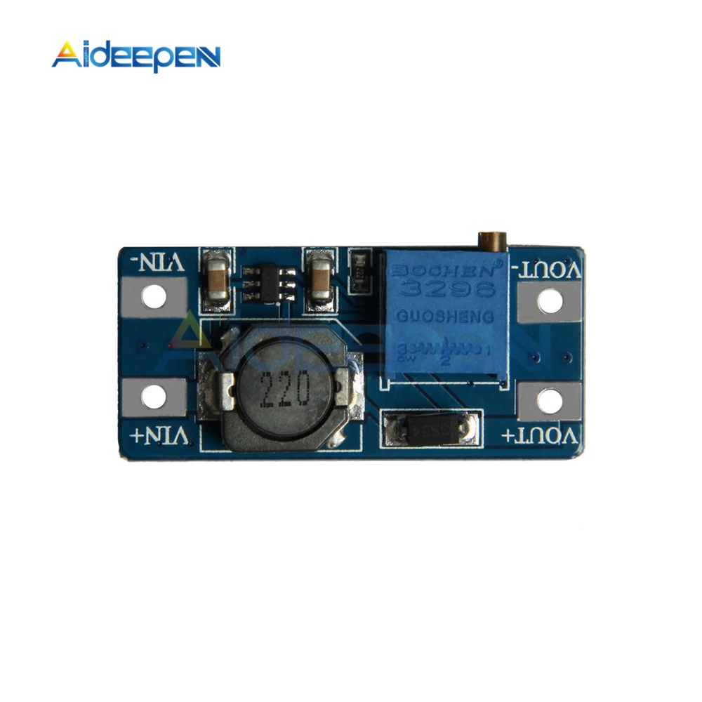 

5Pcs MT3608 DC-DC Step Up Power Supply Module Booster Converter Boost Step-up Board MAX output 28V 2A For Arduino