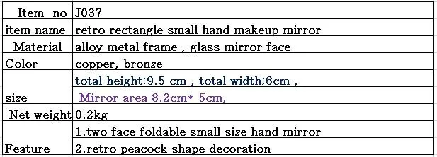 Легкое переносное ретро зеркало для макияжа, ручная зеркальная рамка, декоративные настольные зеркала, карманное зеркало, подарок для девочки J037