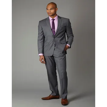

Grey Slim Fit terno masculino 2017 new Groom Tuxedos Wedding Suits for men tuxedo Two Buttons Groomsmen Best Mens Prom Suit 2017