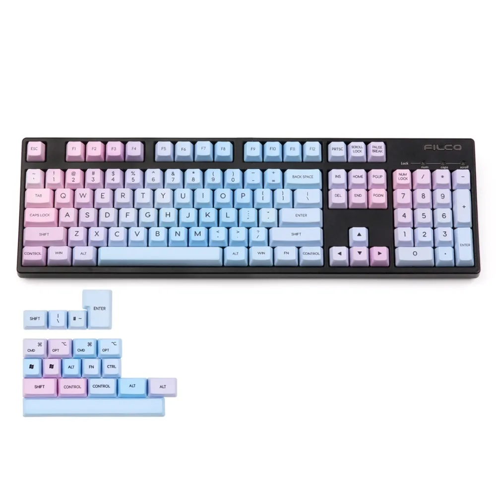 Синий Демон ji keycap123 ключи pbt oem mx механическая клавиатура краситель MAC