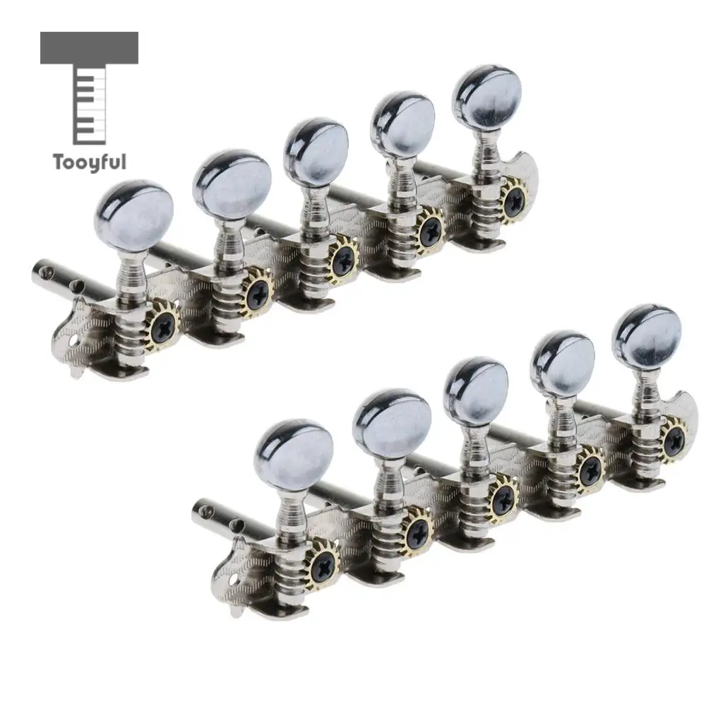 2pcs 5R5L Tuning Pegs Tuners Machine Heads for 10 String Electric Guitar Replacement Parts