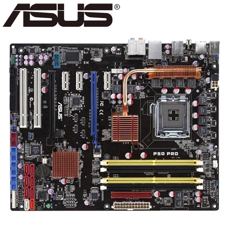Материнская плата Asus P5Q Pro для настольных ПК P45 с разъемом LGA 775 для Core 2 Duo Quad DDR2 16G ATX UEFI биос оригинальная б/у материнская плата в продаже