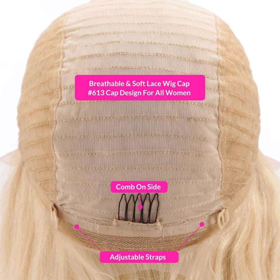 Beaufox 613 Blonde Lace Front Human Hair Wigs 150% Pre Plucked Indian Straight Hair Lace Wig Natural Hairline Remy 613 Color Wig (6)