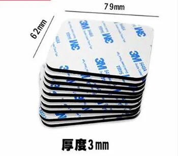 

20pcs 79*62mm 9448A Black Double Sided EVA Foam Tape Pad Mounting Tape Auto Car Decorative Article Wall Pendant Home Use