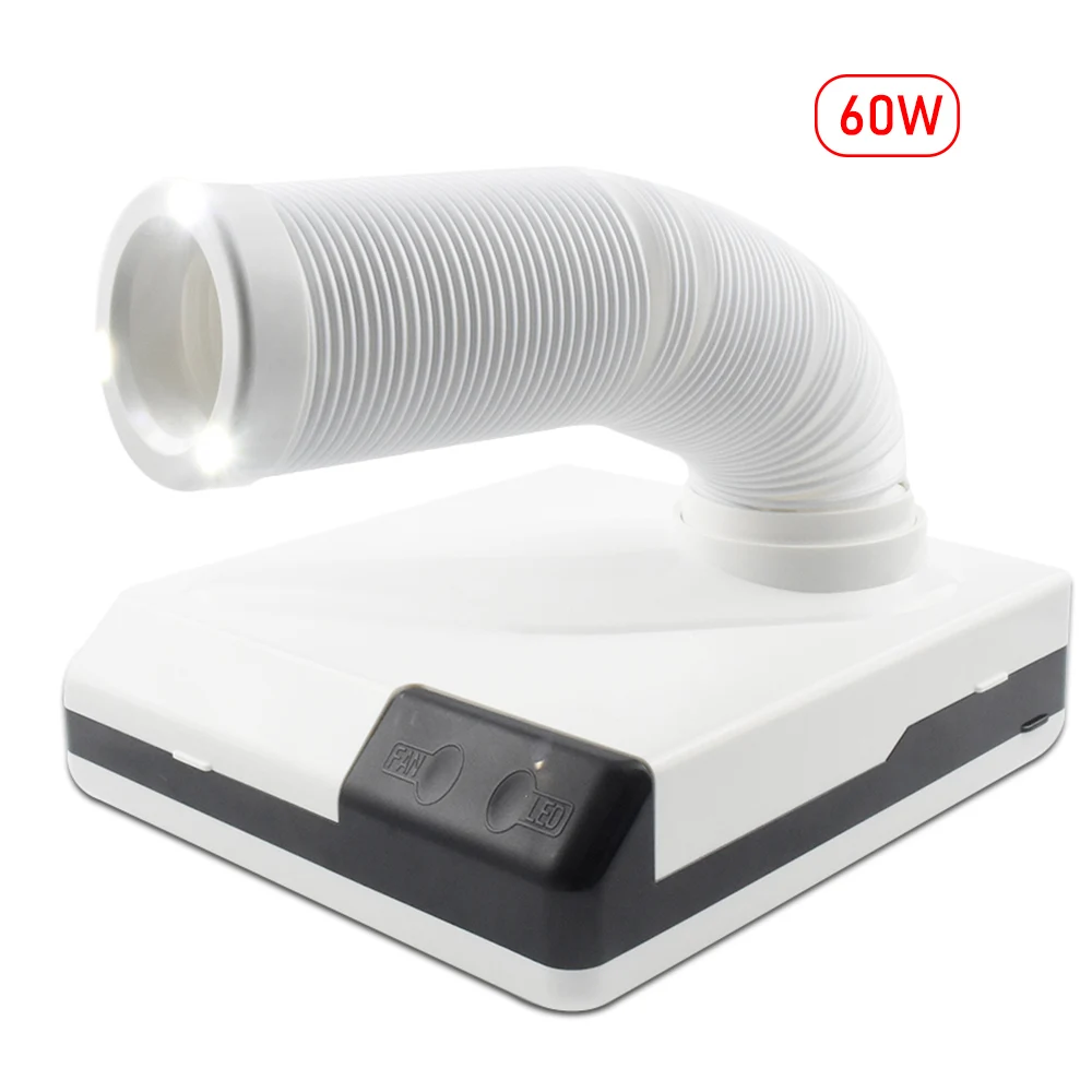 

60W Powerful Nail Dust Collector Machine For Manicure Vacuum Cleaner For Nail Art Nail Fan Dust Suction