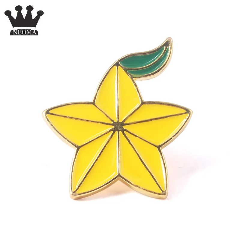 

Kingdom Hearts Paopu Fruit Enamel Brooch Pin Yellow Star Sora's Keyblades Brooch Badges On Backpack Accessories