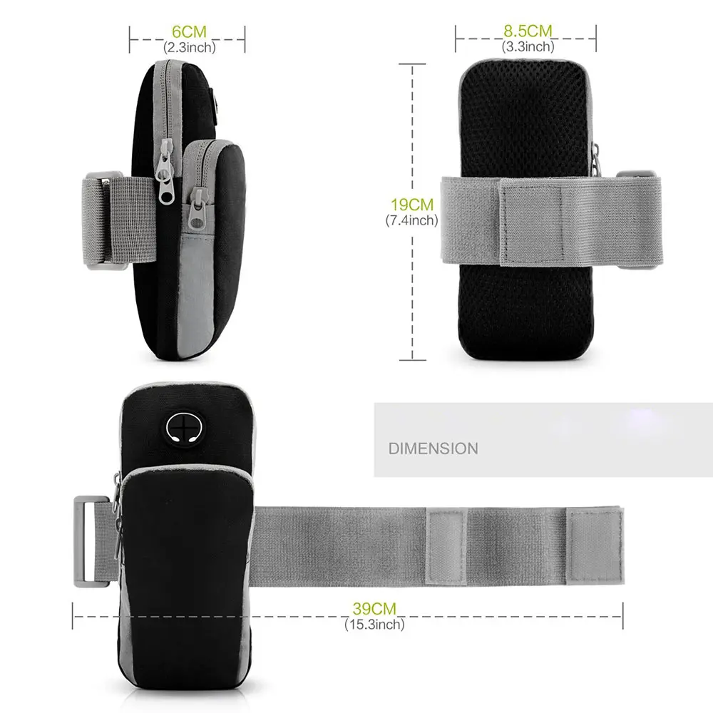 

Running Cycling Universal Sports Double Pockets armbag For iPhone 7plus For Samsung Galaxy/Nexus/Xperia