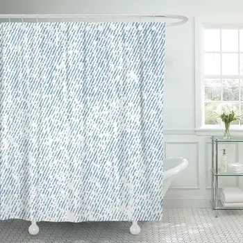 

Shower Curtain Hooks Blue Denim White Jeans Gray Indigo Abstract Vintage Bright Canvas Color Cyan Decorative Bathroom