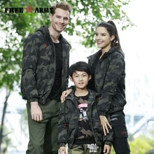 

FreeArmy Winter Jacket Coat Men Family Matching Clothes Women Padded Coat Casual Outerwear Clothing Family Matching Outfits Kids
