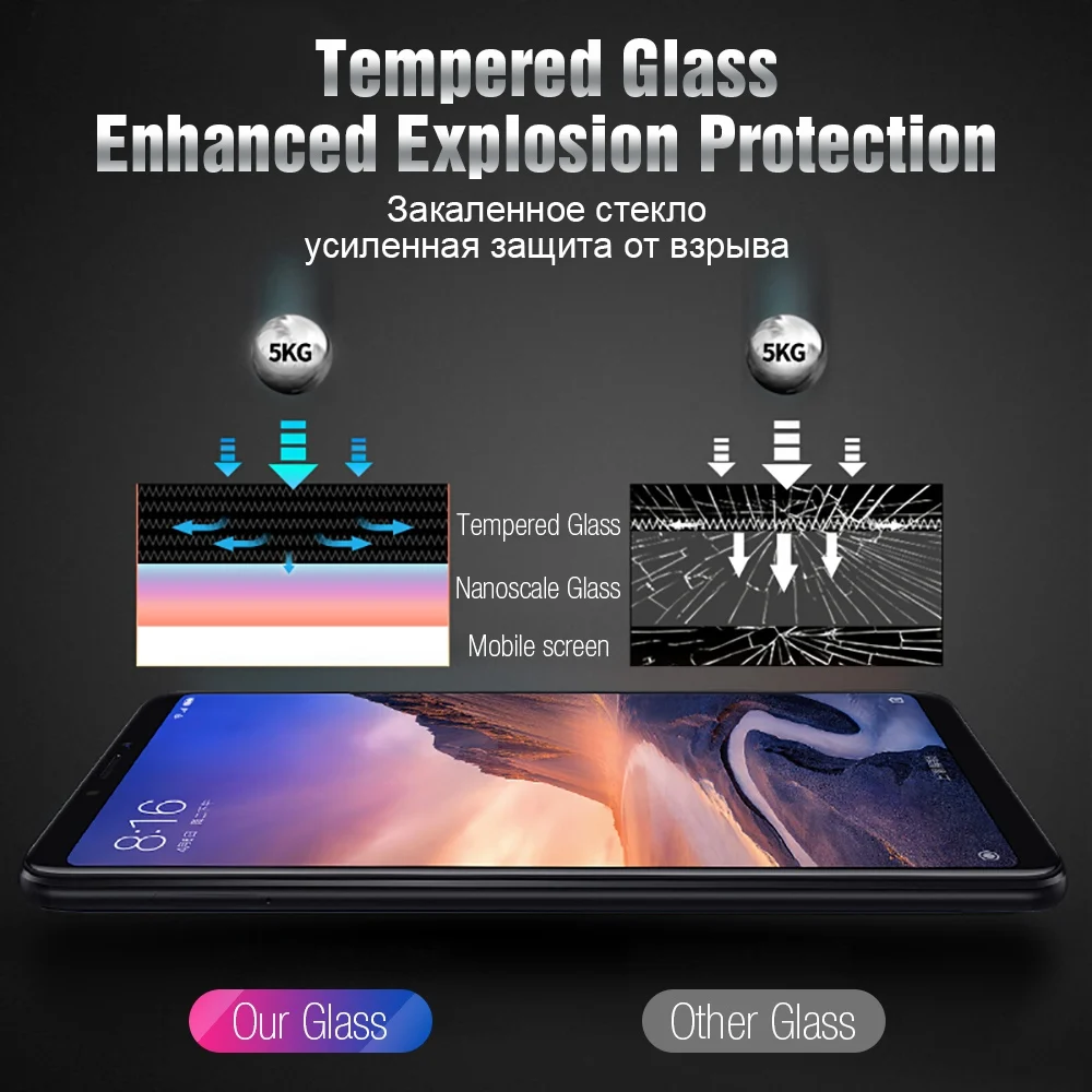Защитное стекло TOMKAS 6D для Xiaomi Redmi 6A защиты экрана Mi A1 A2 6X 5 Plus Note Pro|Защитные стёкла и