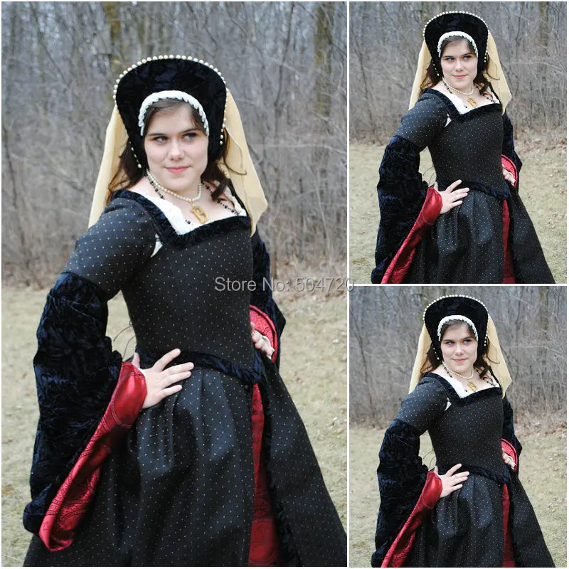 Custom-madeR-214 винтажный костюм 19 века 1860S викторианская Лолита/платье Ренессанс для