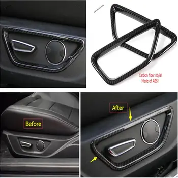 

Yimaautotrims Seat Adjustment Memory Button Switch Cover Trim 2 Pcs ABS Fit For Ford Mustang 2015 2016 2017 Interior Mouldings