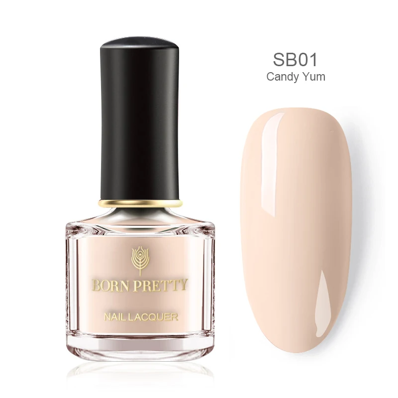 BORN PRETTY лак для ногтей 73 цвета черный белый розовый розовое золото лак для ногтей чистый цвет лак для ногтей блестки Nagellack 6 мл - Цвет: SB01
