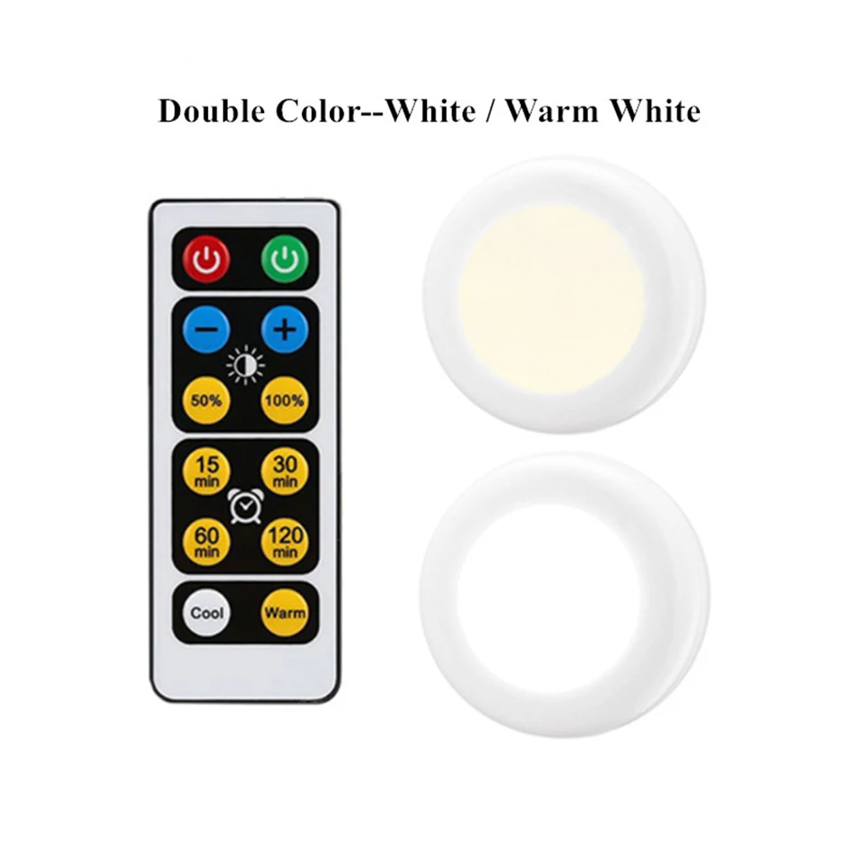 

[DBF]LED Night Light Wireless Portable Remote Controller Battery Powered Touch Sensor Under Cabinet Lights For Kitchen Wall Lamp