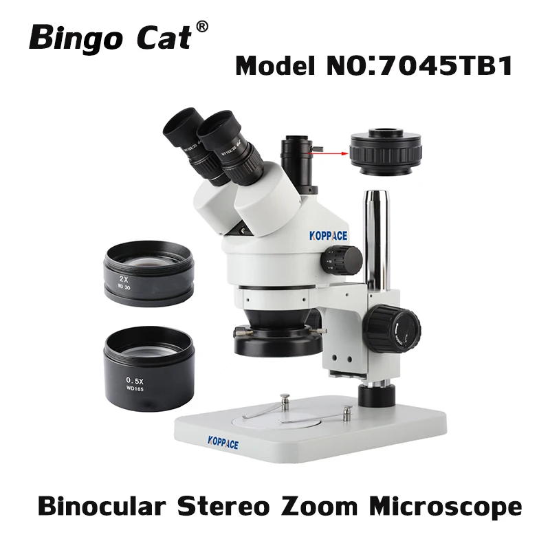 

3.5-90X Continuous Zoom Simul Focal Trinocular Stereo Microscope with 144 LED light 0.7X-4.5X Objective Phone Motherboard Repair