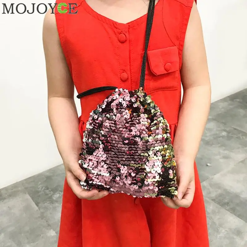 1/3pcs/Set Mini Shining Sequins School Backpack Women Rabbit Ears Rucksack Cartoon Label Purse Zipper Shoulder with Small Bag