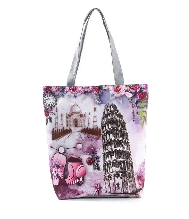 Miyahouse, яркие цвета, цветочный принт, сумки на плечо, женские, для досуга, башня, дизайн, пляжные сумки, Летний стиль, женская Холщовая Сумка-тоут