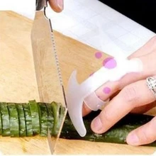Безопасная конструкция, нож для еды, резалка для овощей, защита для пальцев, защита рук, белые кухонные инструменты, B086-2
