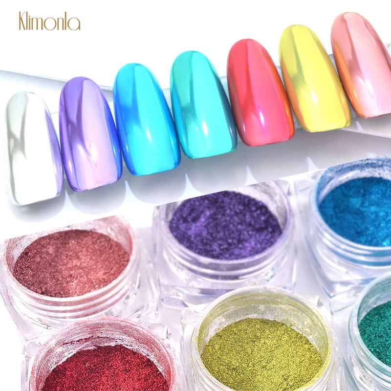 

1 Bottle Laser Gold Mirror Nails Glitter Powder Holographic Nail Art Chrome Pigment Decoration DIY Manicure For Gel Polish Nails