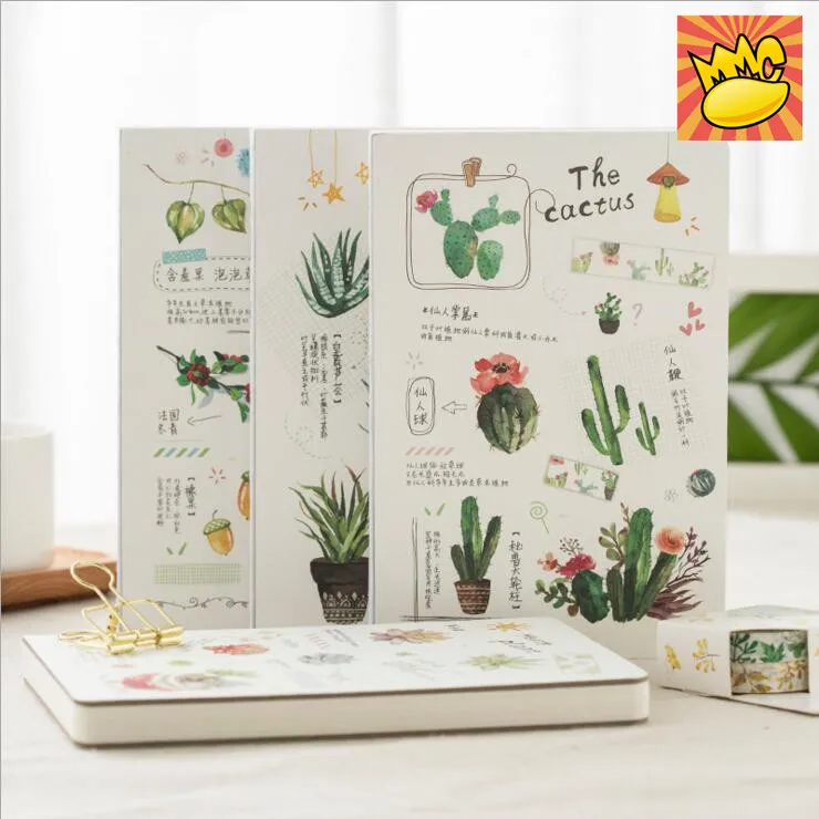 

Green Plants" Planner Diary Journal Grid Blank Lined Papers Study Notebook Sketchbook