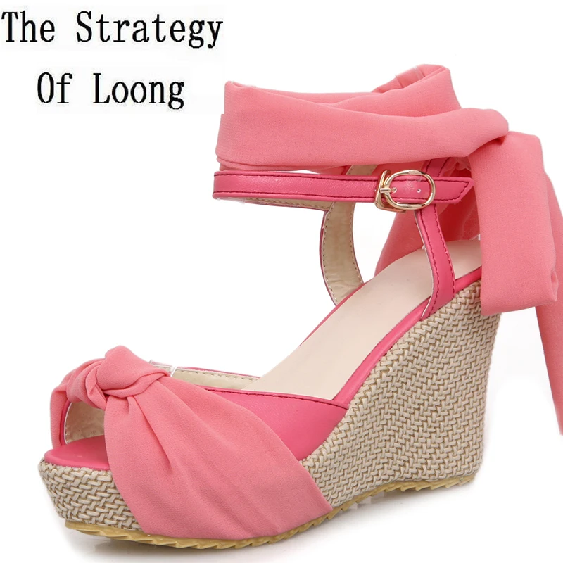 open toe wedge high heels