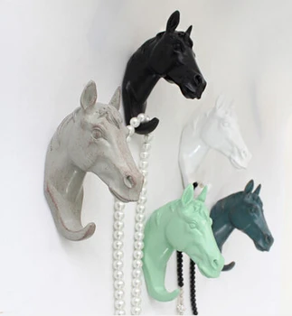 

After the texture of wood decorative wall hooks copper wall art creative door Continental dimensional ornaments Horsehead