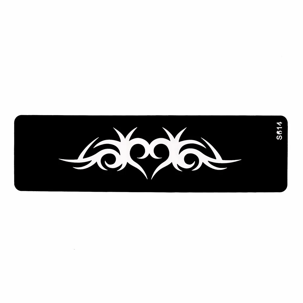 Hot Sale 1 Piece Small Indian Henna Tattoo Stencil Strip Heart Design Female Waist Shoulder Art Paint Health Tattoo Stencil S614