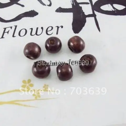 

Wholesale 1000pcs 8mm Brown Wood Beads Accessory For DIY Free Shipping