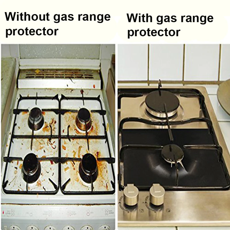 2 шт./компл. газовая плита Плита защитные крышки/вкладыш очистить коврик Одиночная газовая горелка плита протектор Кухня аксессуары