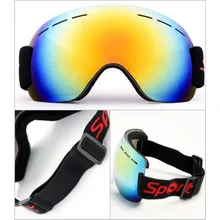 С защитой от ветра, большие зимние мужские очки для катания на лыжах и UV400 Анти-туман сноуборд для взрослых Лыжный Спорт очки Для женщин зимние googles