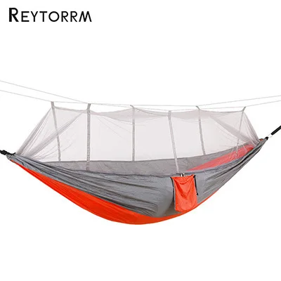 Camping Parachute Fabric Net Hammock Anti-Mosquito Hanging Hamak For Outdoor Patio Sleeping Hamac Swing Tree Bed Beach Chair 