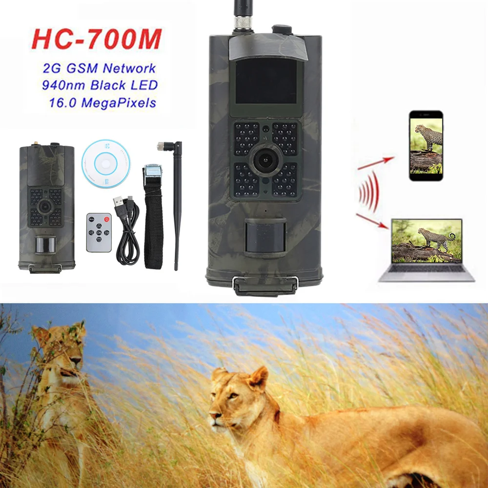 2G HC700M охотничья камера 16 МП инфракрасная ночного видения s 1080P GSM MMS для дикой