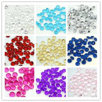 

18 Color-500pcs/lot 10mm 4Carat Wedding Decor Crafts Diamond Confetti Table Scatters Centerpiece Events Party Festive Supplies