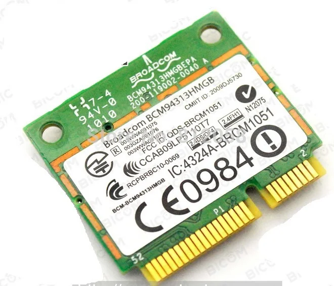 Broadcom BCM94313HMGB BCM20702 하프 미니 PCI-E 와이파이 Bluetooth3.0 무선 카드 HP 600370-001, 도매 신제품