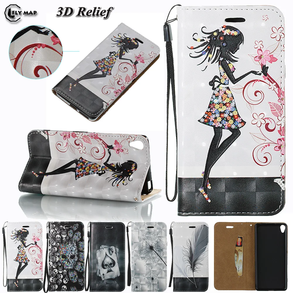 3D Relief Case For SONY Xperia XA X A LTE Dual Flip Wallet PU leather Phone Cover Coque For XperiaXA F3111 F3112 F3116 Shell Bag