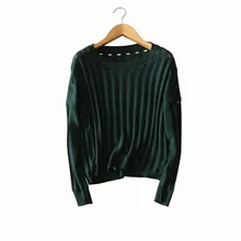 Halloween 100 cashmere knitting pullovers dark green back black skulls women s sweaters autumn winter outwear