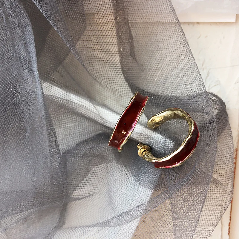 HUANZHI, винтажные шикарные новые уникальные Висячие глазури, красочные металлические элегантные серьги-кольца из серебра S925 пробы для женщин и девушек, на свадьбу, на каждый день
