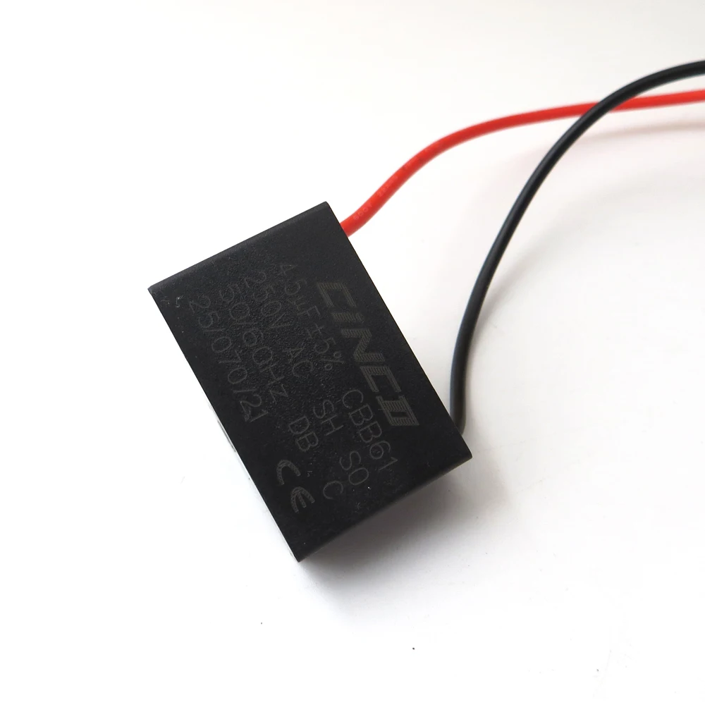 CBB61 4 5 мкФ 250V 2 провода КОНДЕНСАТОР моторного двигателя Электрический конденсатор