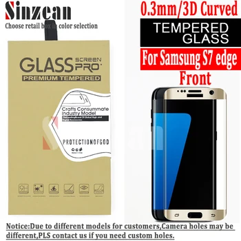 

Sinzean 20pcs 3D Curved full screen tempered glass For samsung galaxy S7 edge 3D Curved full tempered glass screen protector
