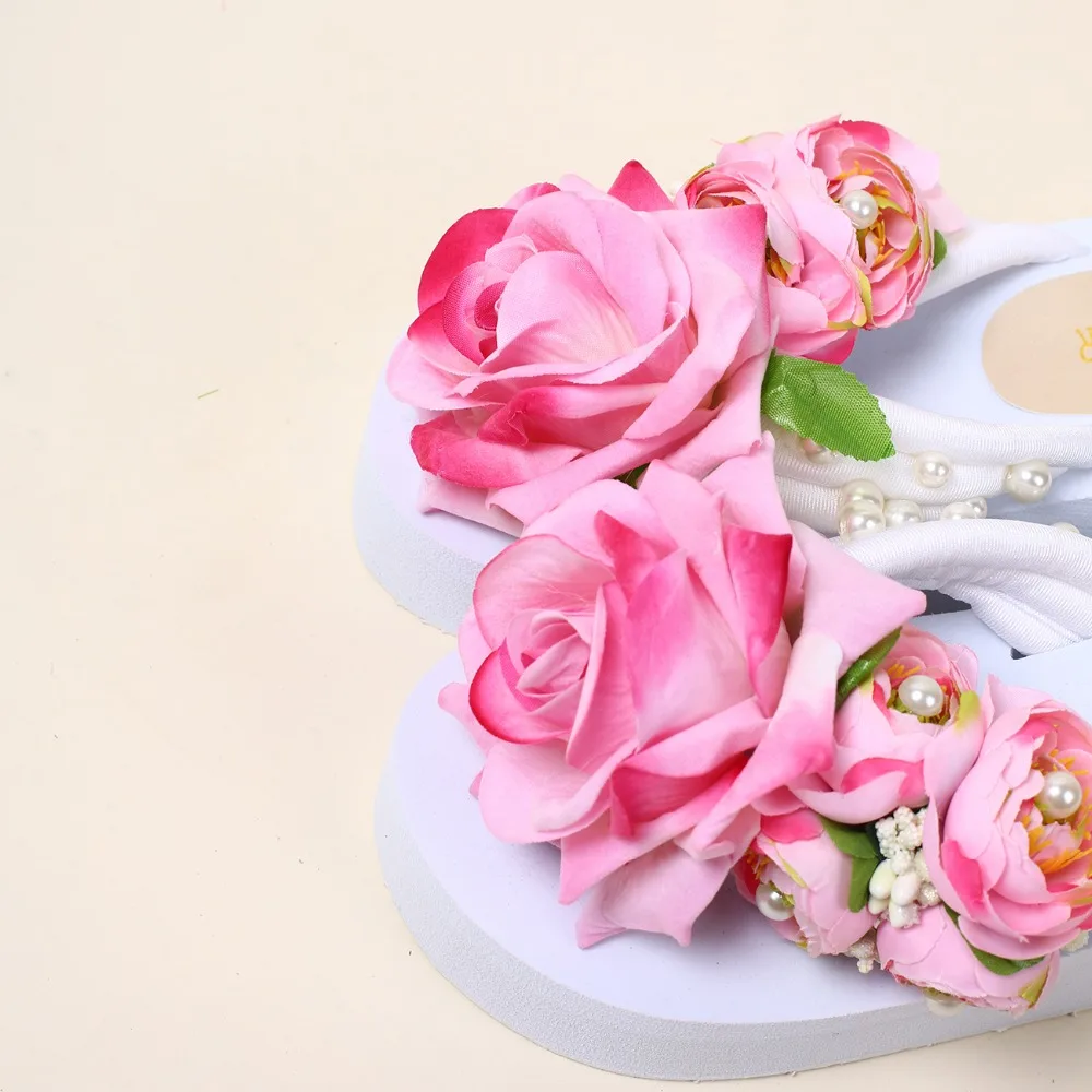 

2019 Steps-In Wedges Flower Decorated Black Lady Sandals Shoes Women For Hot Holiday Cool Shoes Non-Slip free shipping