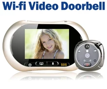 3.7″ LCD Touch Screen Front Door Peephole Camera Wifi Doorbell Wireless Video Door Phone Intertom