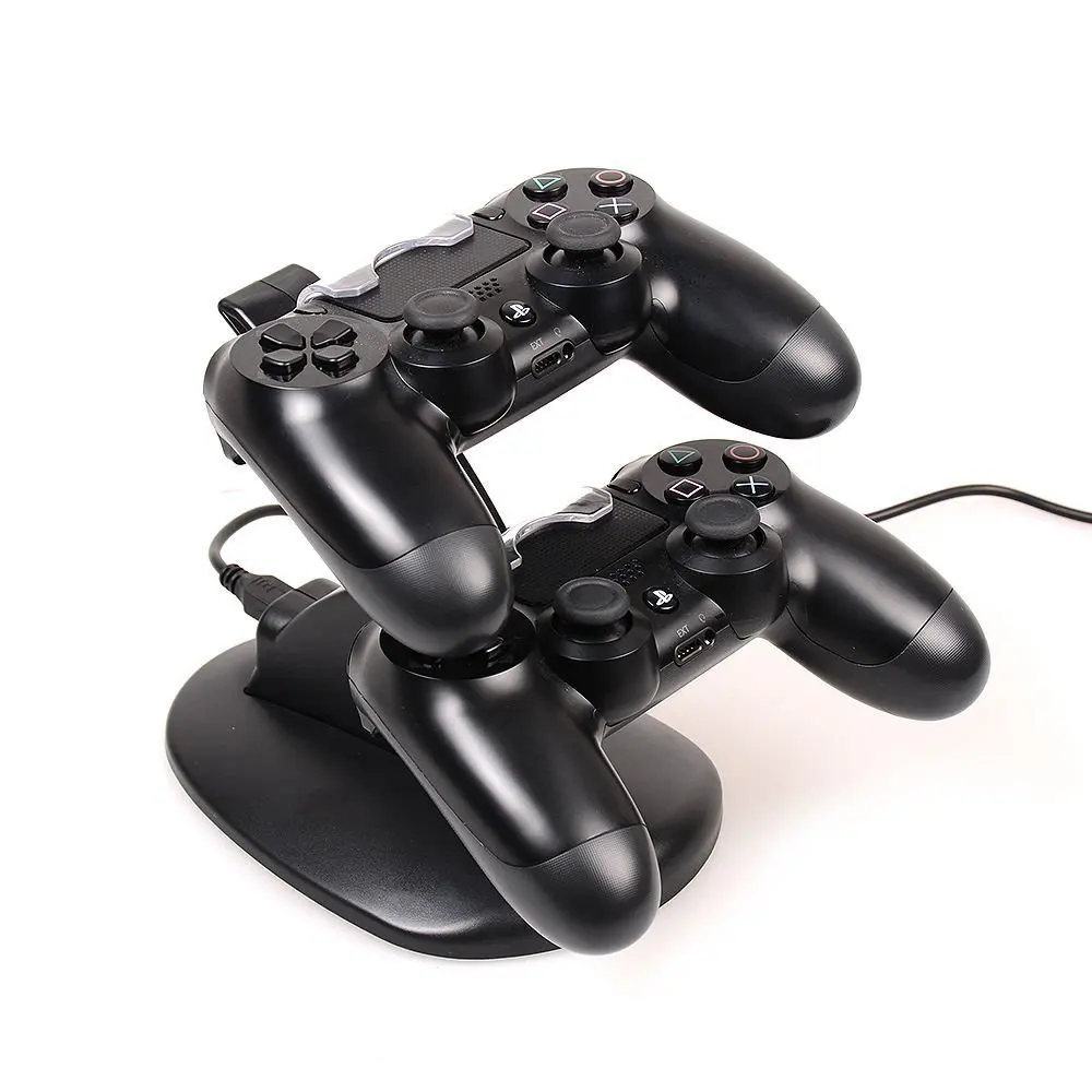 PS4 контроллер Зарядное устройство Док-станция двойной Micro USB зарядное устройство Стенд со светодиодный дисплей для sony Playstation 4 Slim/Pro зарядная станция