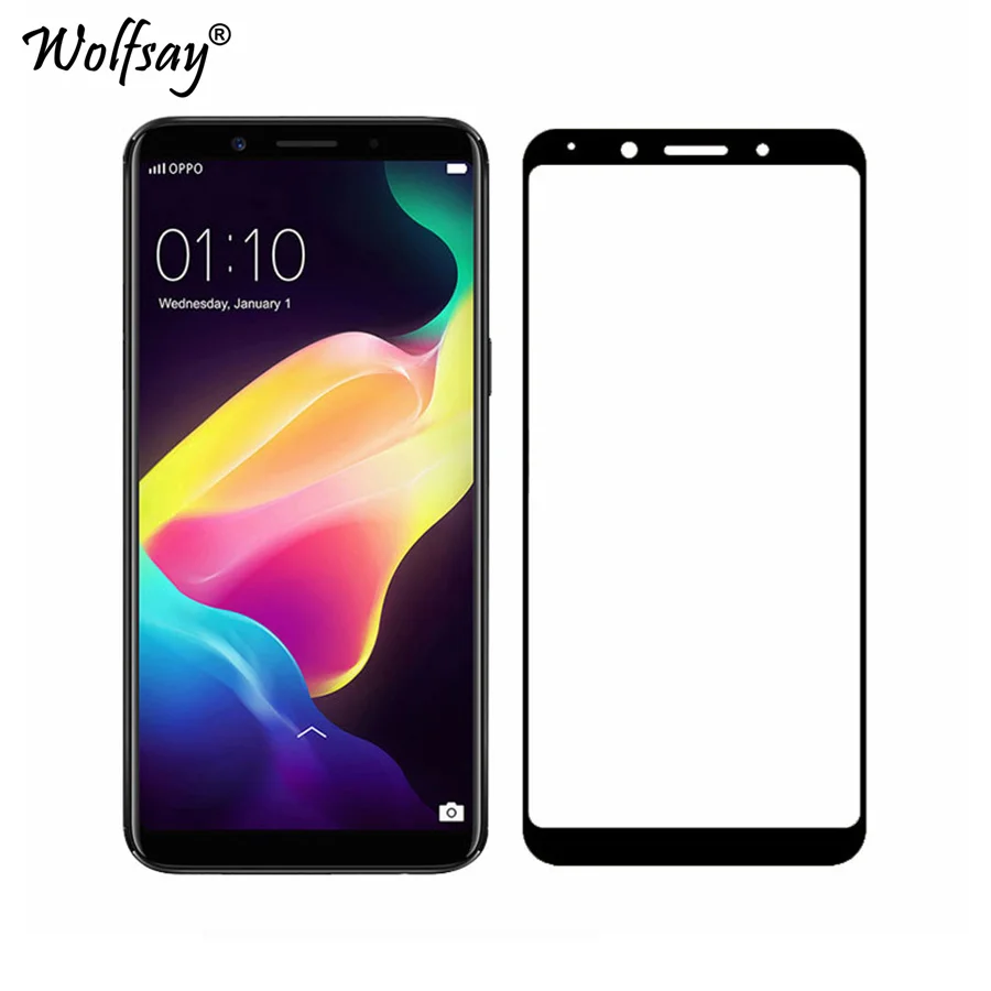 

Wolfsay Full Cover Glass OPPO F5 Screen Protector Tempered Glass For OPPO F5 F 5 Full Cover Protective Film OPPO A73 A 73 Glass